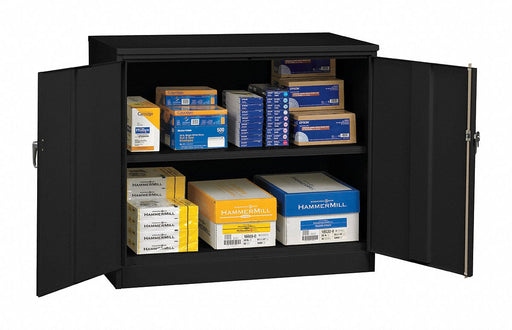 Storage Cabinet 42 x48 x18 Black 2Shlv