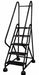 F2132 Rolling Ladder Hndrl Platfm 45 In H