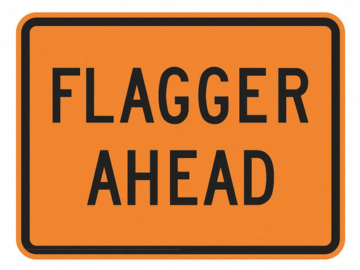 Traffic Sign 18 in x 24 in Orange