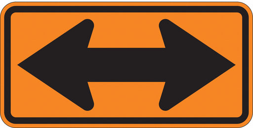 Double Arrow Traffic Sign 24 x 48 
