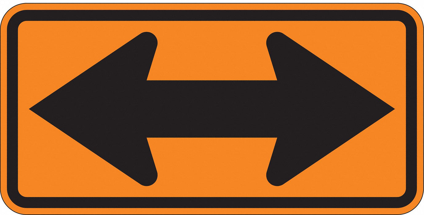 Traffic Sign 24 in x 48 in Orange