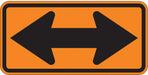 Traffic Sign 24 in x 48 in Orange