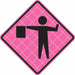 RollUpTrafficSign 36inx36in Pink