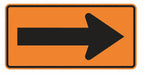 Traffic Sign 24 in x 48 in Orange