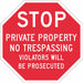 Rflct Auth Personnel Stop Sign 12x12in