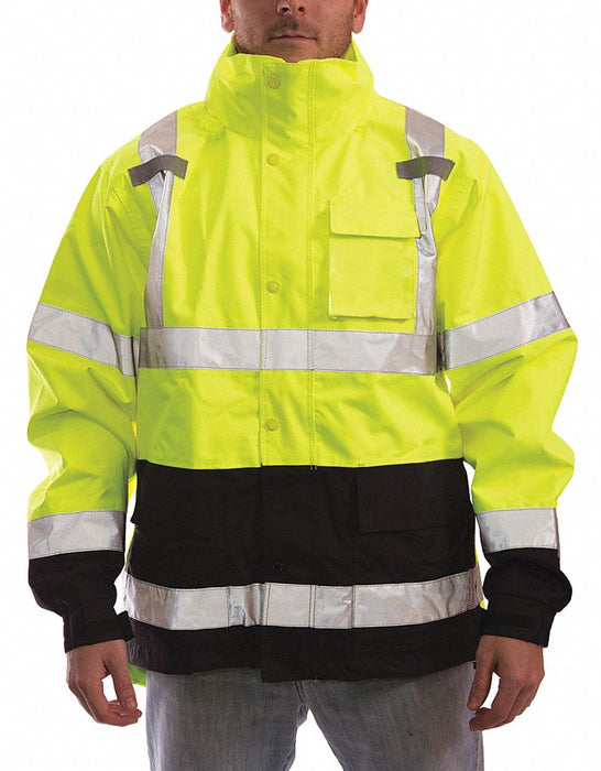 Rain Jacket Class 3 Type P Blk/Ylw M