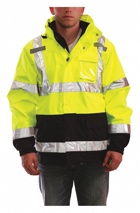 Rain Jacket Class 3 Type P Ylw/Grn L