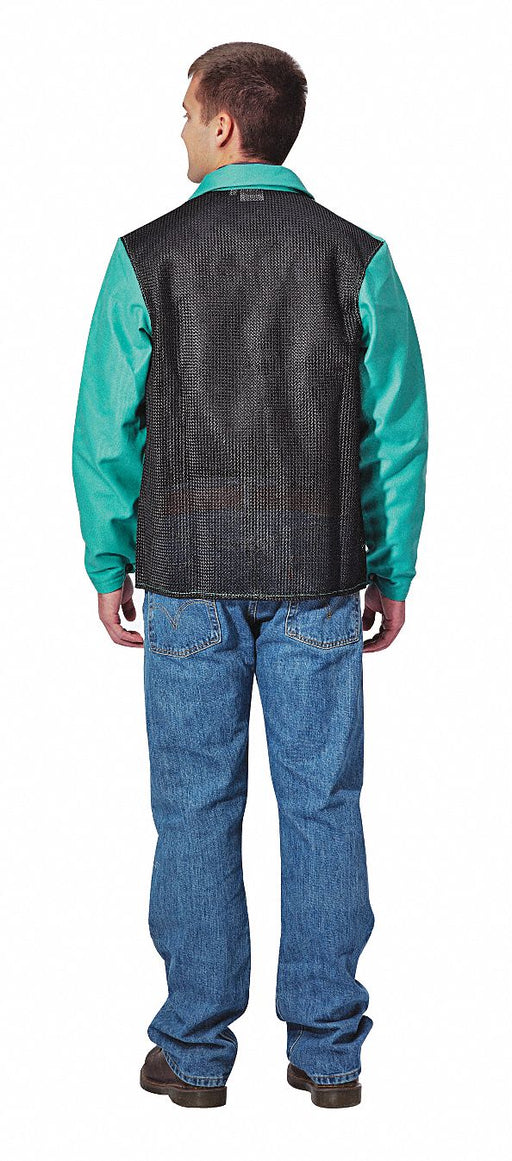 FR Welding Jacket Green Cane Back M