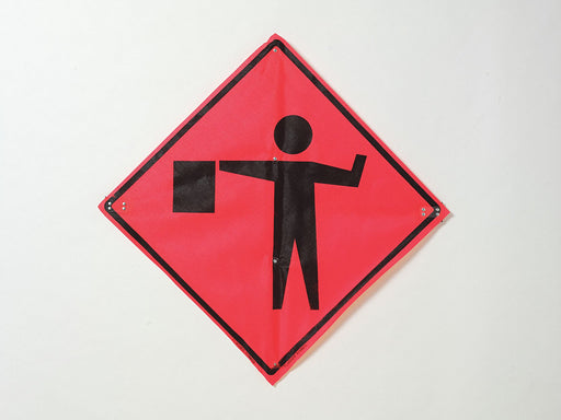 Flagger Ahead Traffic Sign 48 x 48 