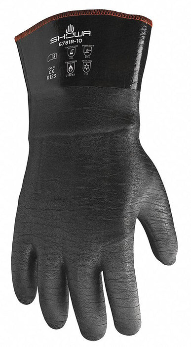 ChemResistantGloves Blk Gauntlet L 10 PR