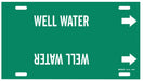 Pipe Marker Well Water 10 in H 24 in W