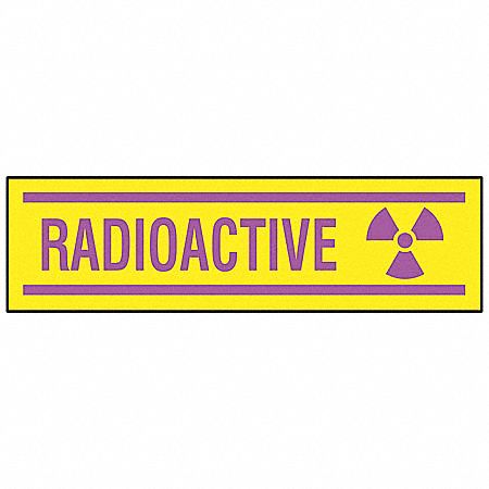 Radioactive Lbl 3.5in x 10in Paper PK100