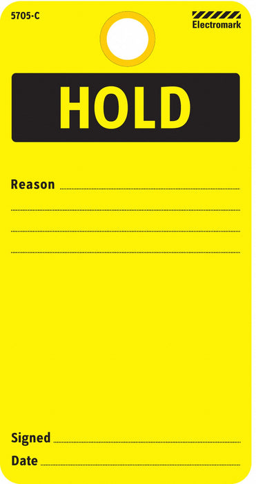 Tag Yellow Cardstock 5-3/4inH 3inW PK25
