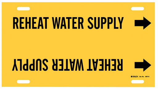 Pipe Mrkr Reheat Watr Sply 10in H 24in W