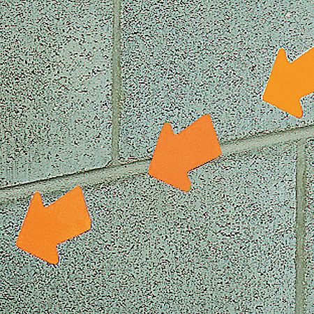 Floor Tape Orange 3 inx3 ft Arrow PK50