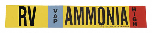 Pipe Marker Ammonia 2 1/4 in H 14 in W