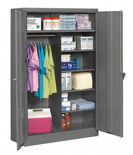 Storage Cabinet 78 x48 x18 MdGry 5Shlv