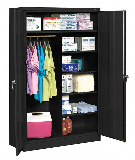 Combination Storage Cabinet 78x48 Black
