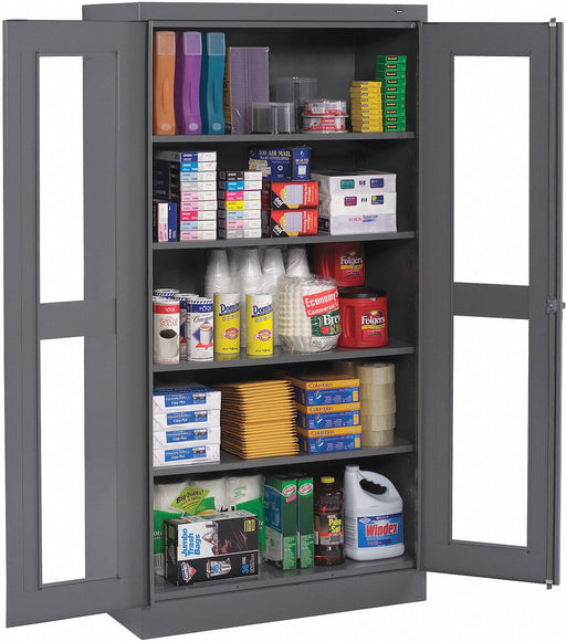 E4463 Storage Cabinet 72 x36 x24 MdGry 4Shlv