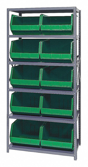 E1504 Bin Shlvng 18inx75inx36in Green