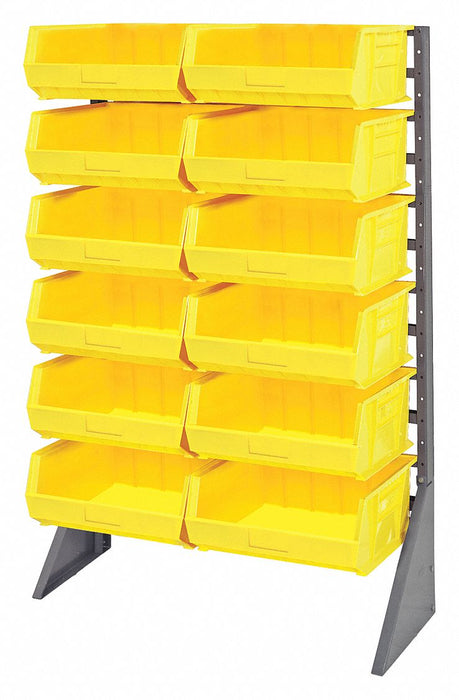 F1614 BinRailFlrRck 36inx54inx15in LdCp 50 lb