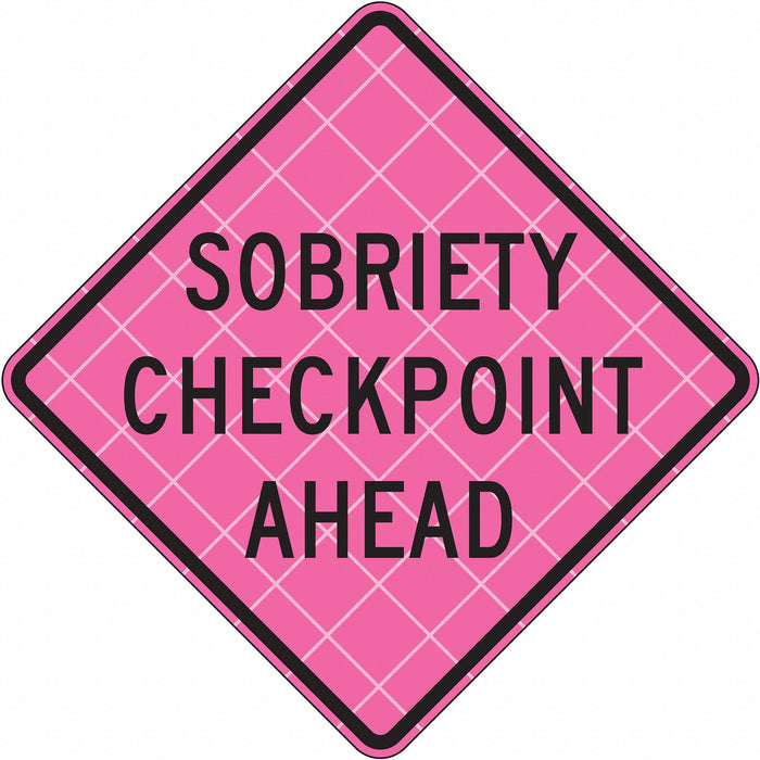 Traffic Sign 36 in x 36 in Pink