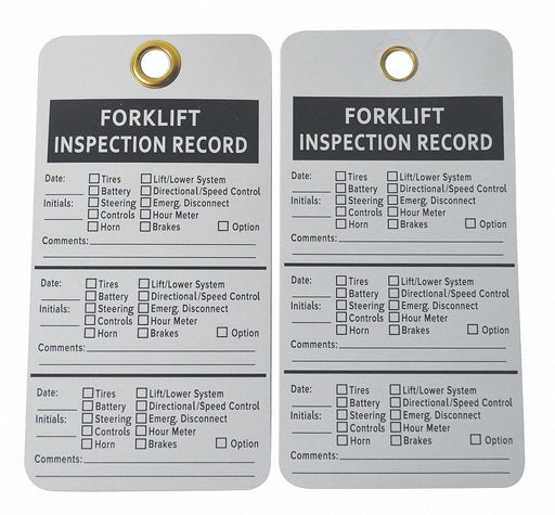 Inspection Tag Forklift 5x3 PK25