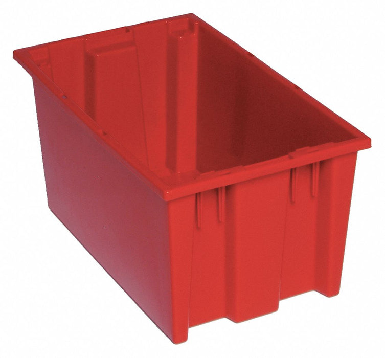 E1879 Stk and Nest Ctr Red Solid Polypropylene