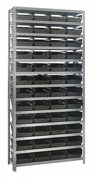 E1508 Bin Shlvng 12inx75inx36in Black