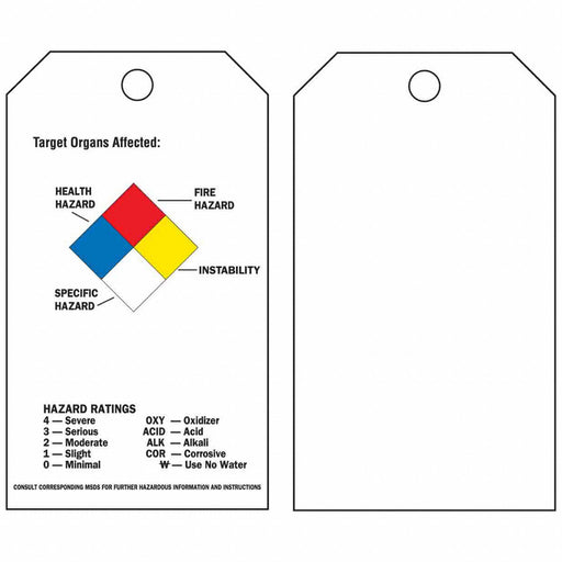 Tag 5-3/4 in H 3 in W Polyester PK25