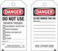 Danger Tag 5 3/4in H 3in W Crdstck PK100