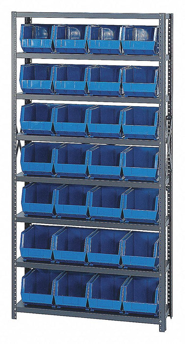 E1497 Bin Shlvng 12inx75inx36in Blue