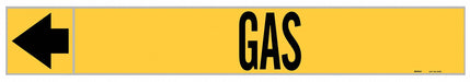 Pipe Marker Gas 1 in H 8 in W