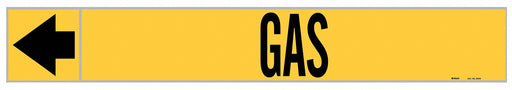 Pipe Marker Gas 1 in H 8 in W