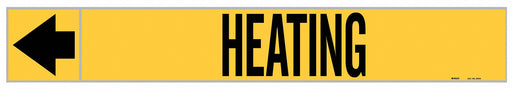 Pipe Marker Heating 1 in H 8 in W