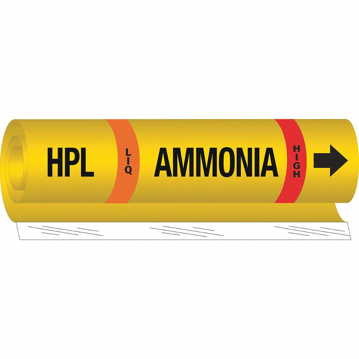 Pipe Marker Ammonia 26 in H 12 in W