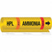 Pipe Marker Ammonia 9 in H 8 in W