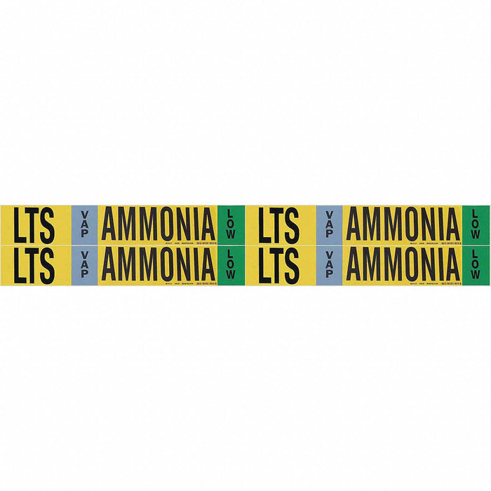 Pipe Marker Ammonia 1 1/8in H 7in W