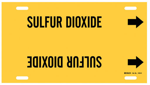 Pipe Marker Sulfur Dioxide 10in H 24in W