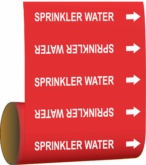 Pipe Marker Sprinkler Water 8in H 8in W