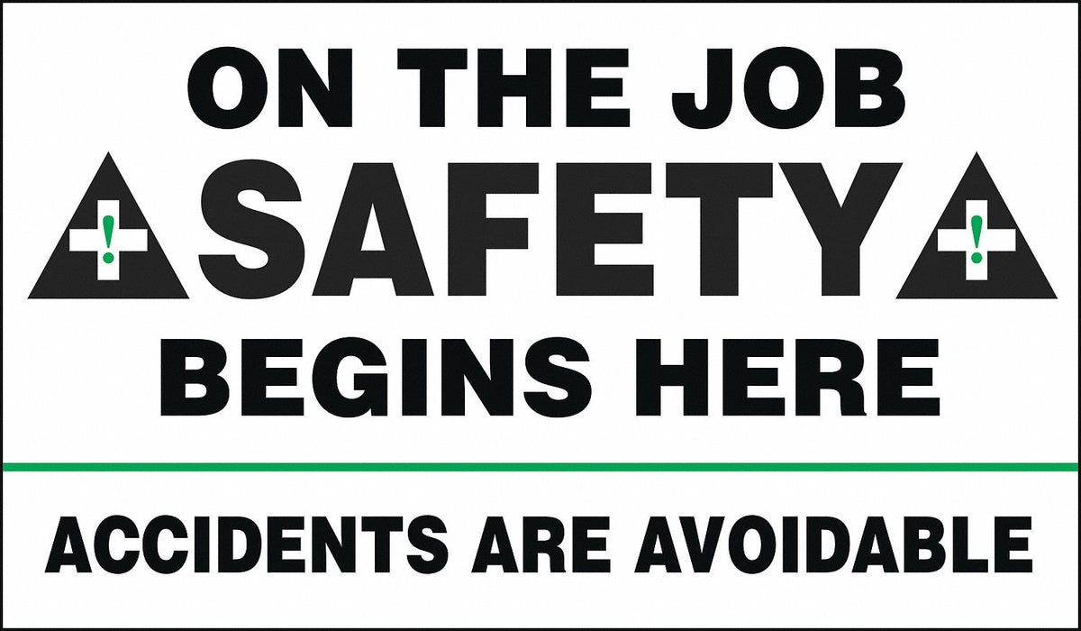 Safety Banner 28in x 48in Poly Sheeting