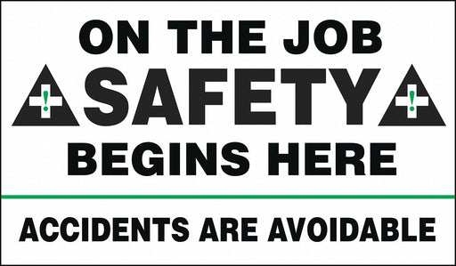 Safety Banner 28in x 48in Poly Sheeting