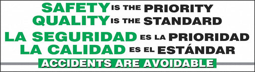 Safety Banner 28in x 96in Poly Sheeting