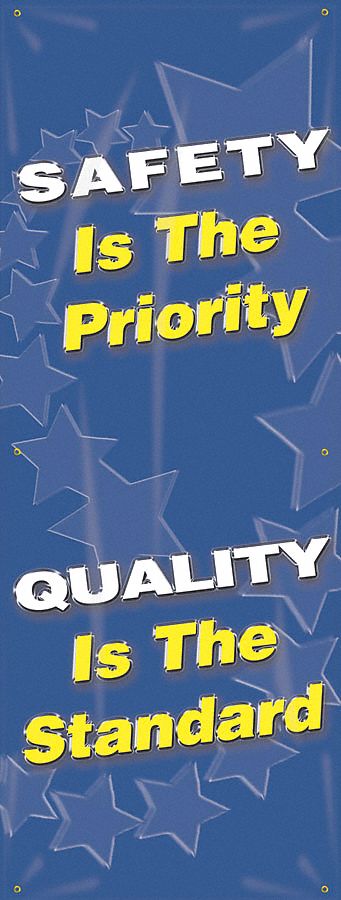 Safety Banner 74in x 28in Poly Sheeting
