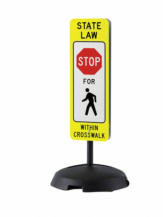 TrafficSignwithBase 36inx12in Aluminum