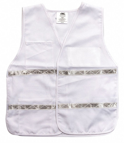 E4207 Safety Vest White Legend Insert Univsl