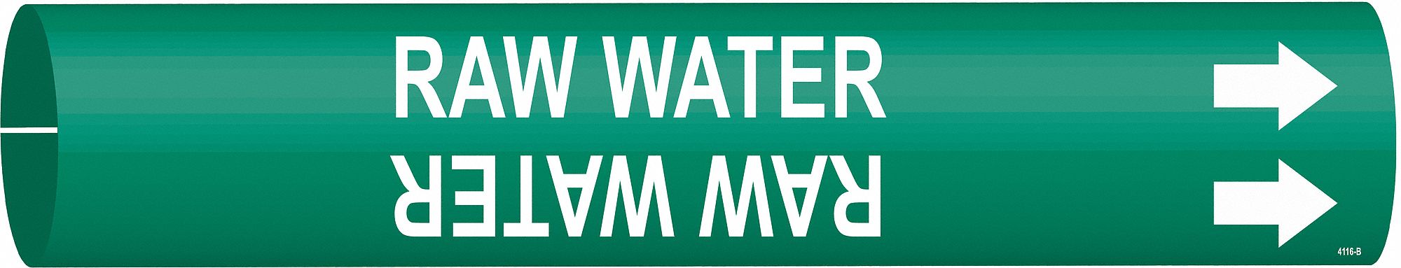 Pipe Marker Raw Water 7/8 in H 7/8 in W