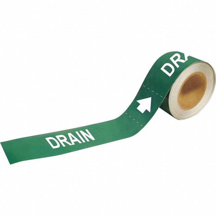 Pipe Marker Drain 2 in H 12 in W