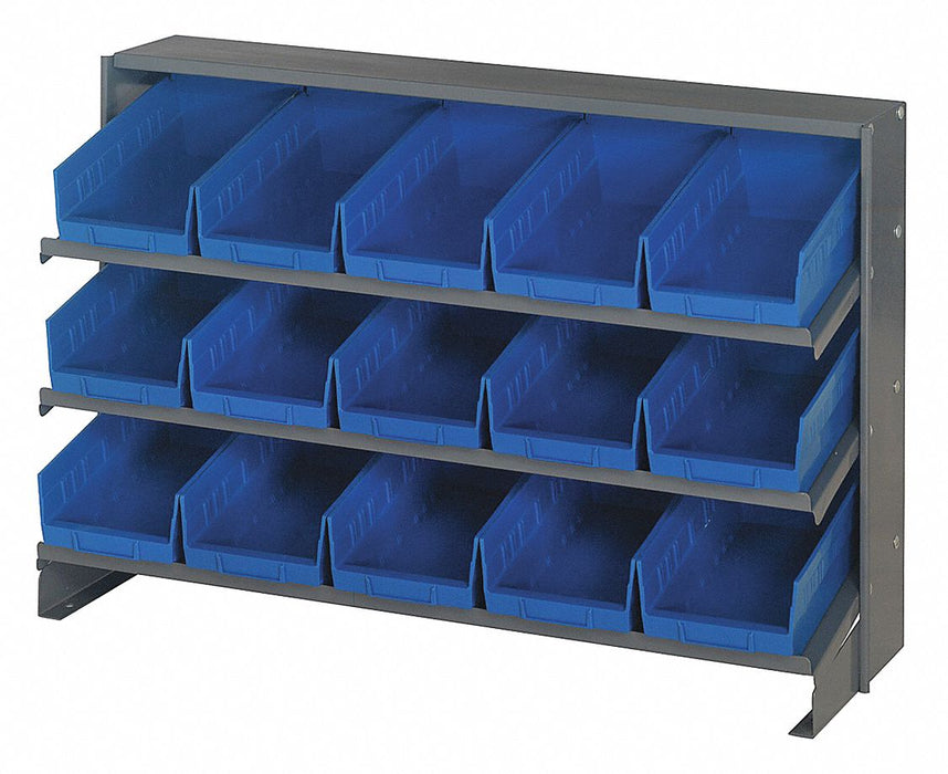 E1541 Bench Pick Rack 12x21x36in Blue