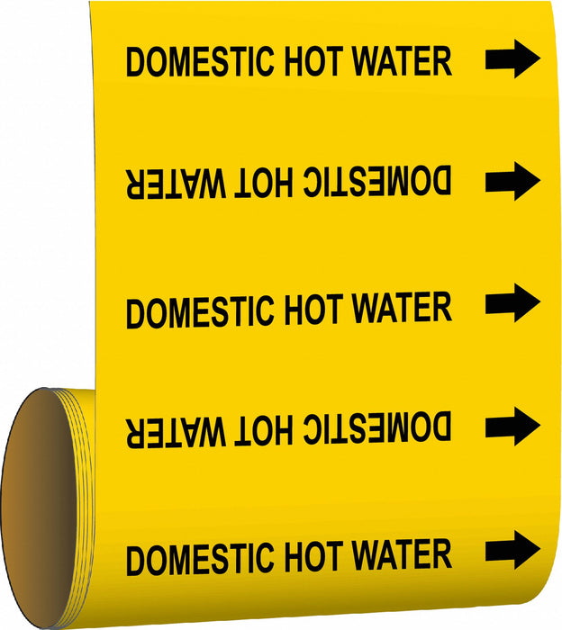 Pipe Markr Domestic Hot Water 8in H